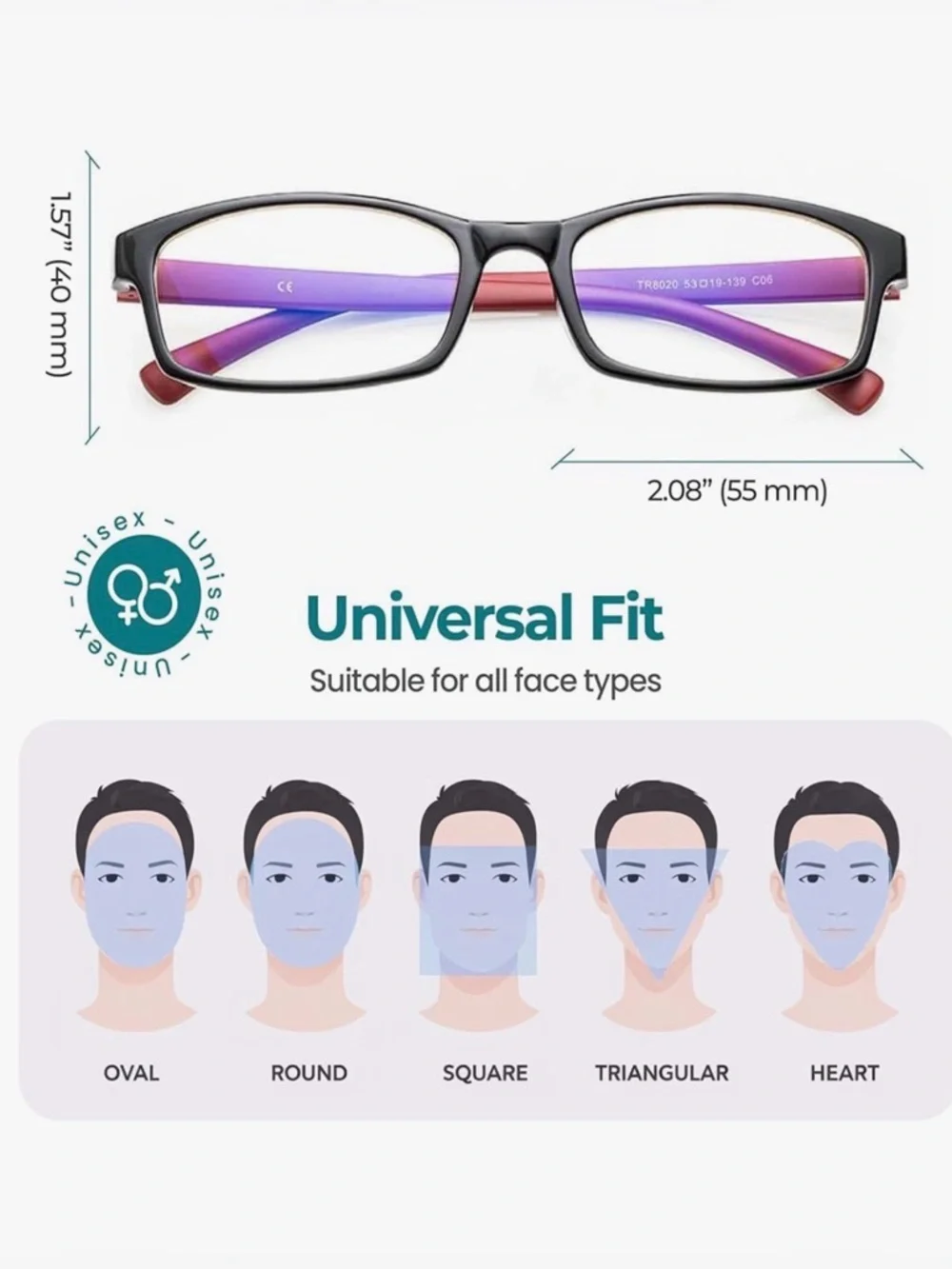 PROSPEK Blue Light Blocking Glasses Computer Glasses Red
